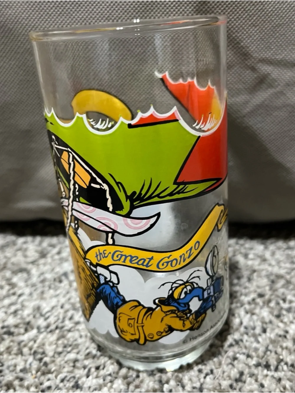 1981 MCDONALDS THE GREAT MUPPET CAPER GLASS GONZO FOZZY KERMIT BALLON JIM HENSON